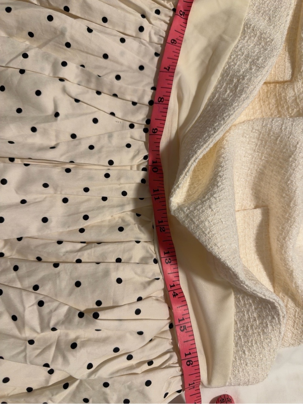 Self-Portrait Cream Bouclé Polka Dot Midi Dress UK 8 US 4 NWOT - Picture 8 of 10